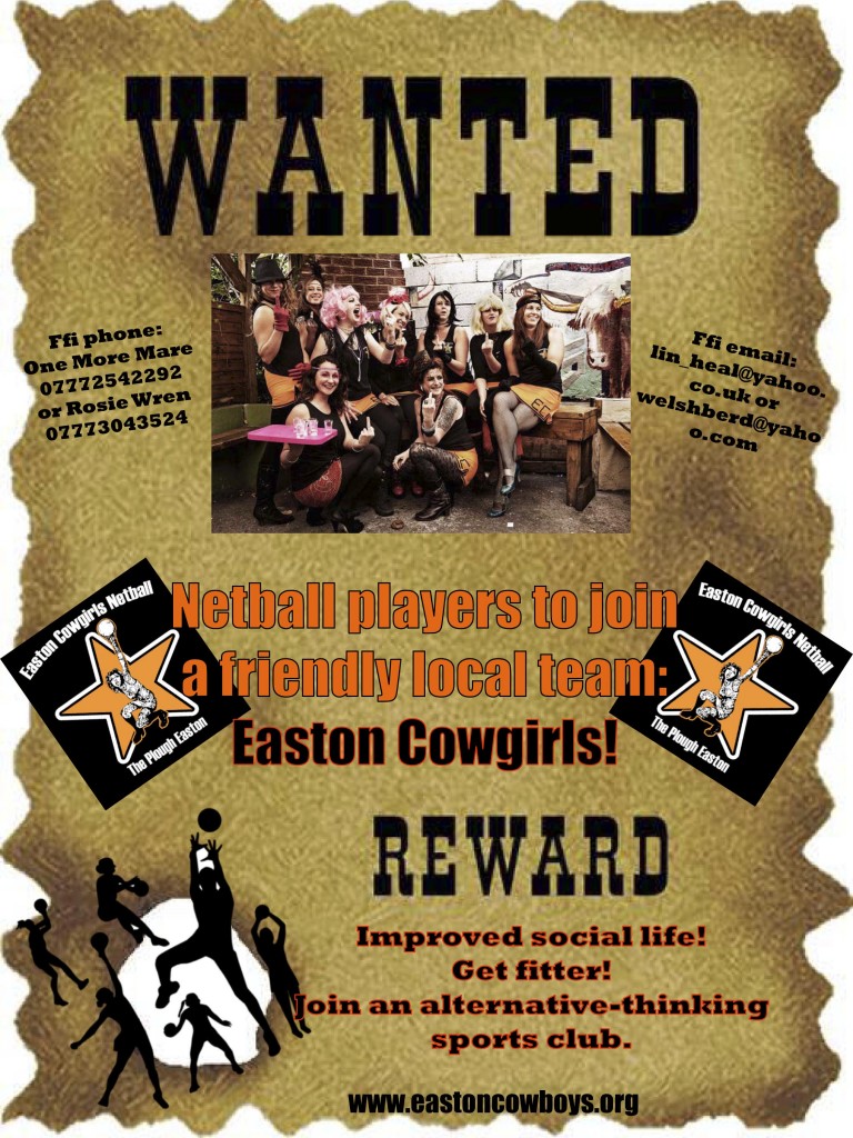 Netball Wanted Poster
