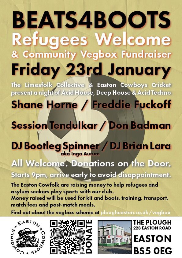 beats4boots fundraiseing event flier